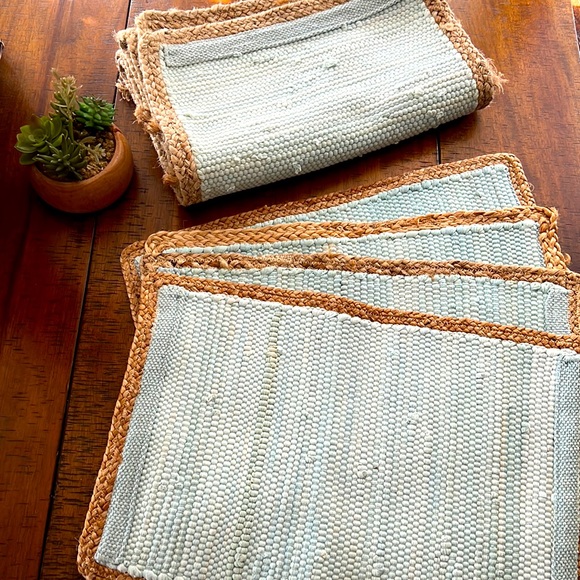 Anthropologie Dining Anthropologie Dining Table Set 4 Placemats Table Runner Coastal Beach